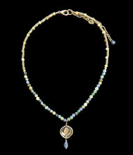 tourmaline & iolite lotus set