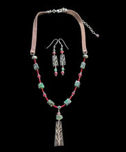 emerald & garnet tree set