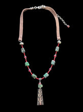 emerald & garnet tree set