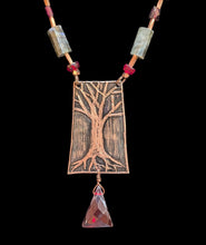 garnet & labradorite tree set