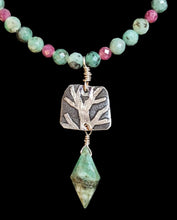 emerald & tourmaline tree set