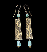 brass tree & roman glass set