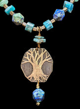 blue stones & roman glass tree set