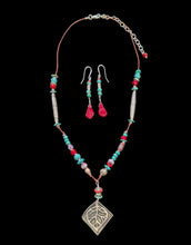 tribal leaf & turquoise set