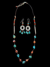 tribal rough turquoise & carnelian set