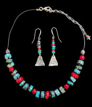 turquoise & coral set