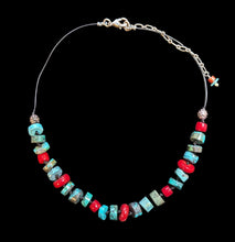 turquoise & coral set
