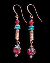 turquoise & glass leaves set