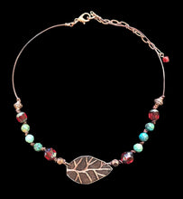 turquoise & glass leaf set