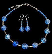 african glass & pyrite choker set
