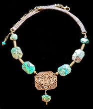 bee & chrysocolla necklace - sunroot studio