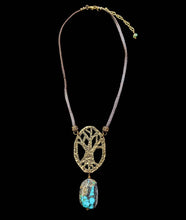 brass tree & turquoise set