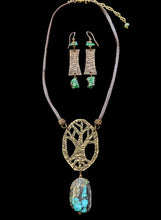 brass tree & turquoise set