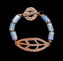 carved leaf & kyanite set