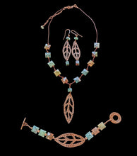 copper leaf jasper set
