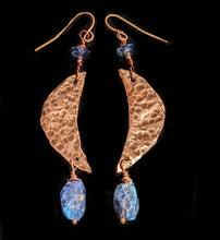 copper moon earrings - sunroot studio
