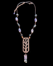 copper tree & mixed stones set
