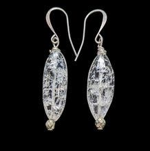crackle quartz & pyrite set