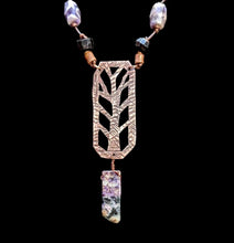 copper tree & mixed stones set