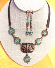 dragonfly & czech glass set