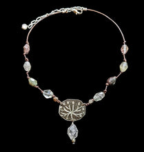 dill flower & rutilated quartz choker set