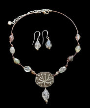 dill flower & rutilated quartz choker set
