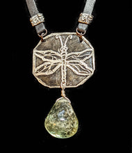 dragonfly & green amethyst set