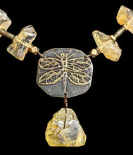 dragonfly & citrine necklace