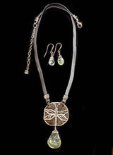 dragonfly & green amethyst set