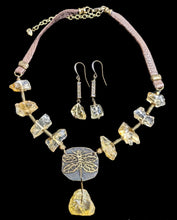 dragonfly & citrine necklace