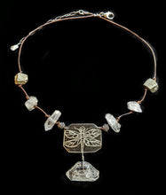 dragonfly & herkimer diamond set