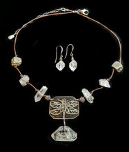 dragonfly & herkimer diamond set