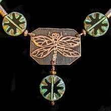 dragonfly & czech glass set
