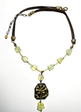 flower & prehnite necklace - sunroot studio