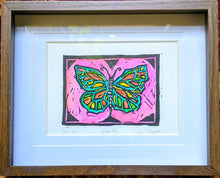 butterfly lino block print