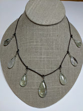 green amethyst & leather set