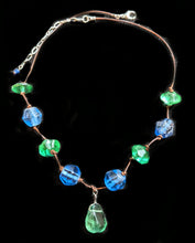 green fluorite & african glass set