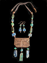 copper dragonfly necklace set - sunroot studio