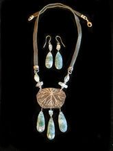 nickel silver dill weed necklace set - sunroot studio