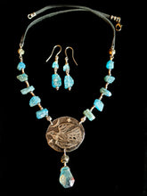 nickel silver folk bird necklace set - sunroot studio