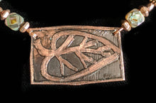 copper leaf set with abalone shell - sunroot studio