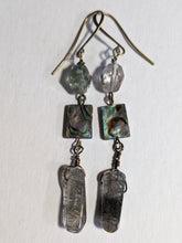 brass oak leaf & quartz set - sunroot studio