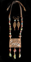 copper leaf & garnet set - sunroot studio