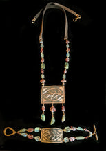 copper leaf & garnet set - sunroot studio