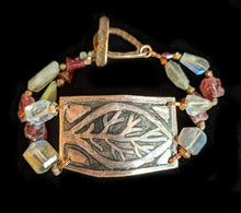 copper leaf & garnet set - sunroot studio