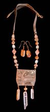 copper deer & moon necklace set- sunroot studio