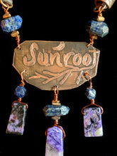 copper botanical & charoite set - sunroot studio
