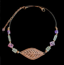 copper leaf & amethyst set - sunroot studio