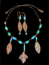 copper leaves necklace set - sunroot studio