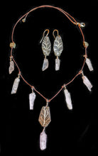 nickel silver & kunzite tree necklace set - sunroot studio